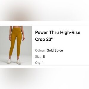 Gold Spice High Crop Leggings